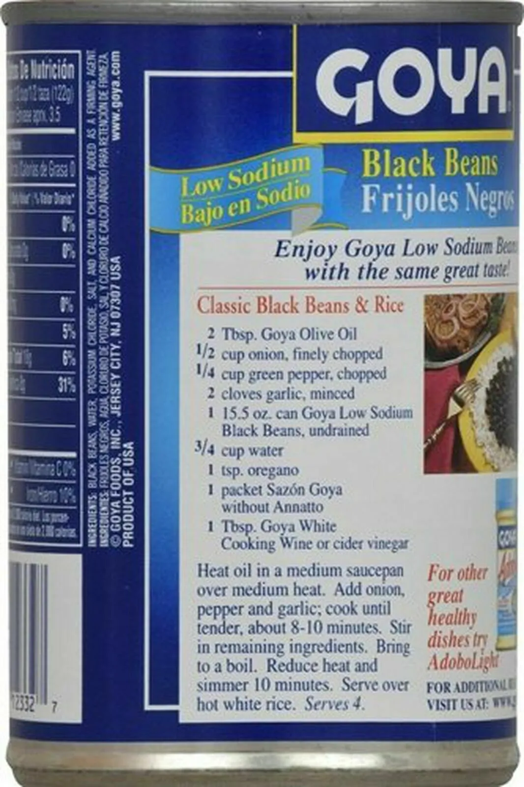 (3 Pack) Goya Black Beans Frijoles Negros low sodium 15.5 Oz
