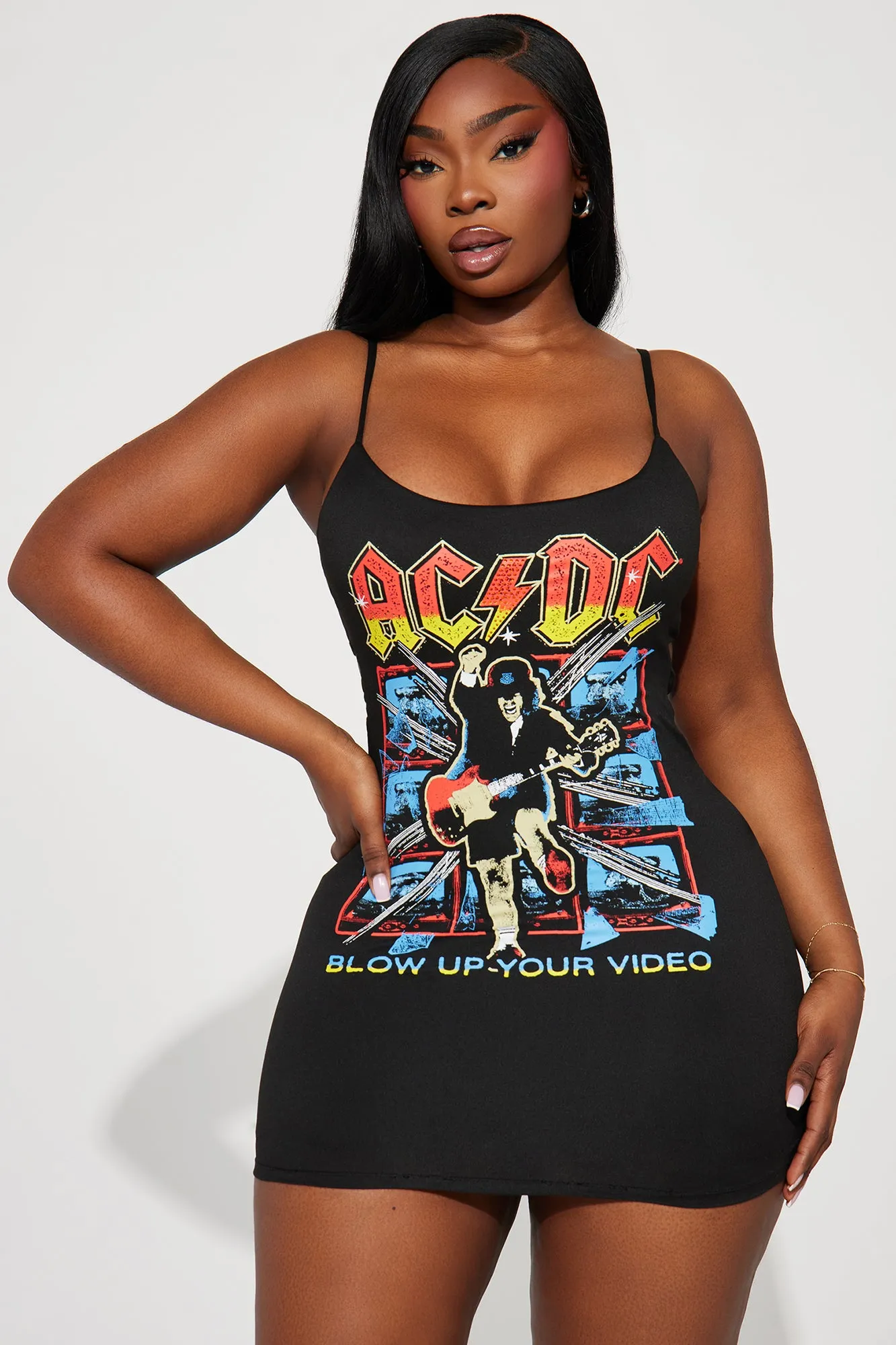ACDC Electric Mini Dress - Black