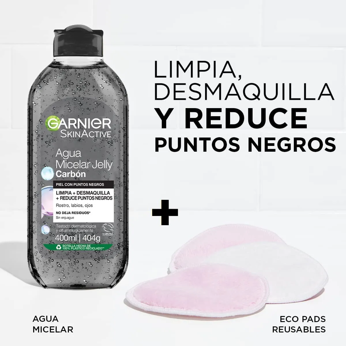 AGUA MICELAR CHARCOAL 400ML - GARNIER SKIN ACTIVE