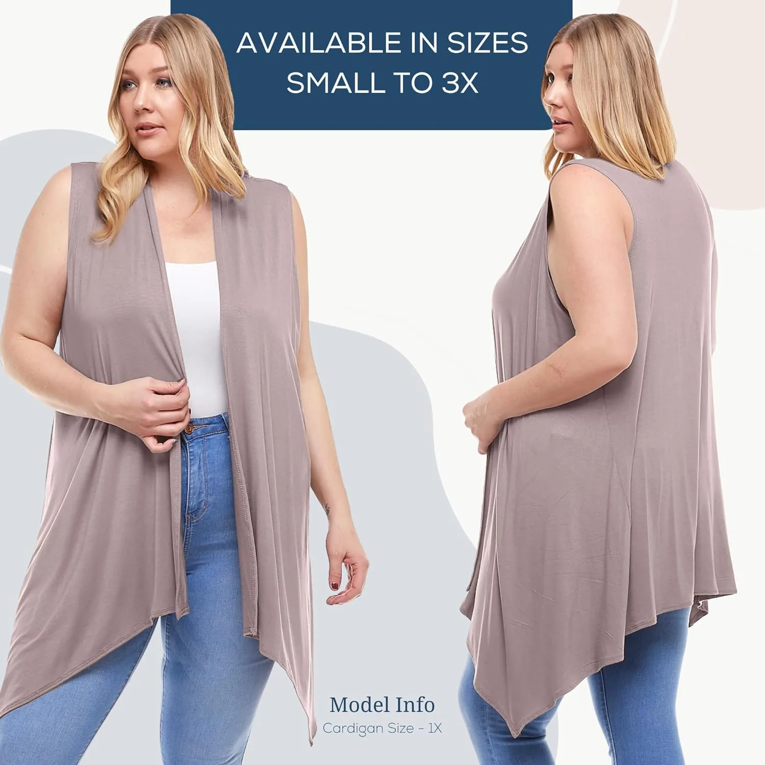 Azules Sleeveless Cardigan Vest for Women- Stylish Casual Womens Cardigans for Every Occasion
