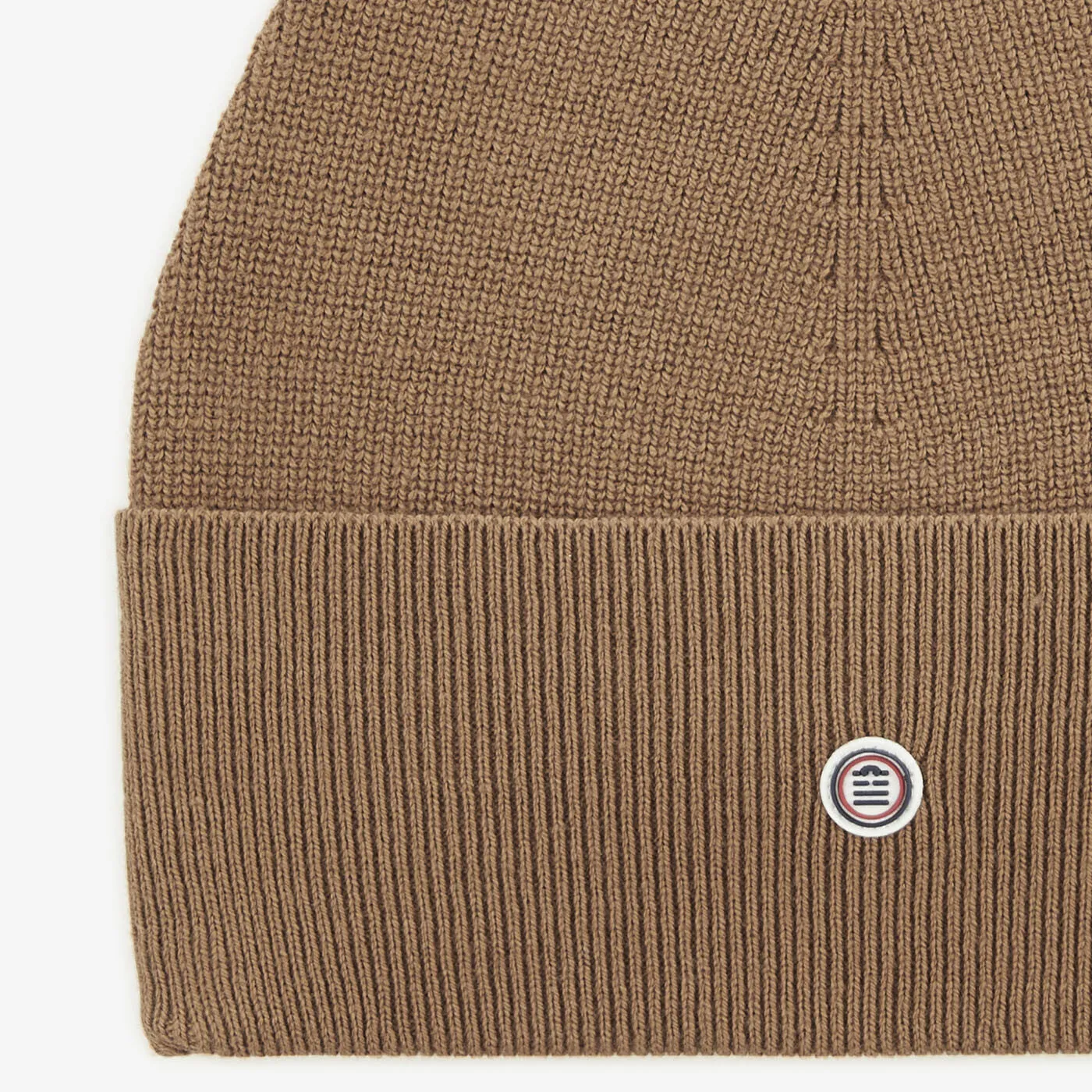 Bonnet uni en coton et laine camel