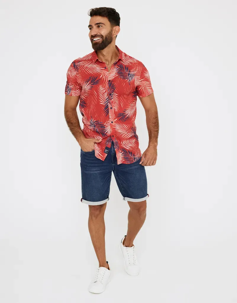 Camisa Manga Corta Tropical - Levin