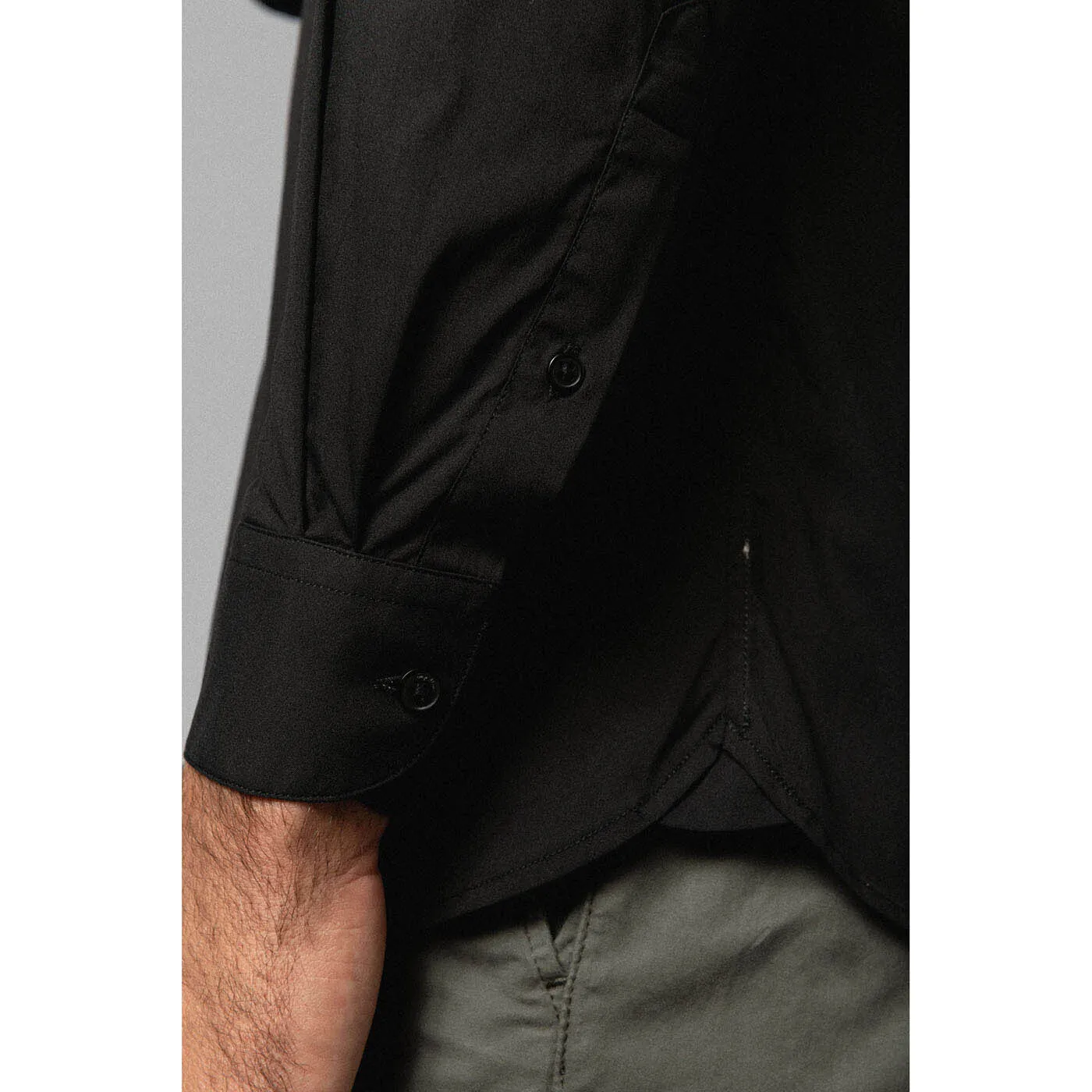 Chemise manches longues noir