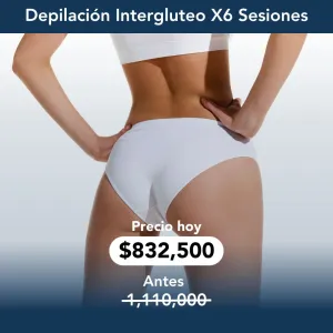 Depilación Láser Interglúteo x6 Sesiones 25% OFF