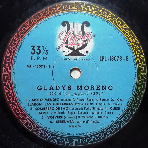 Gladys Moreno - Embajadora De La Cancion - LP