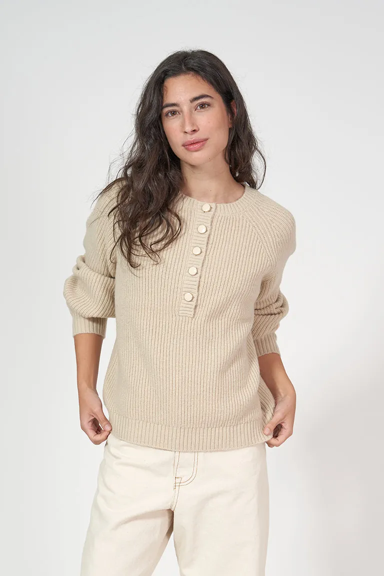 Jersey de punto botonadura delantera