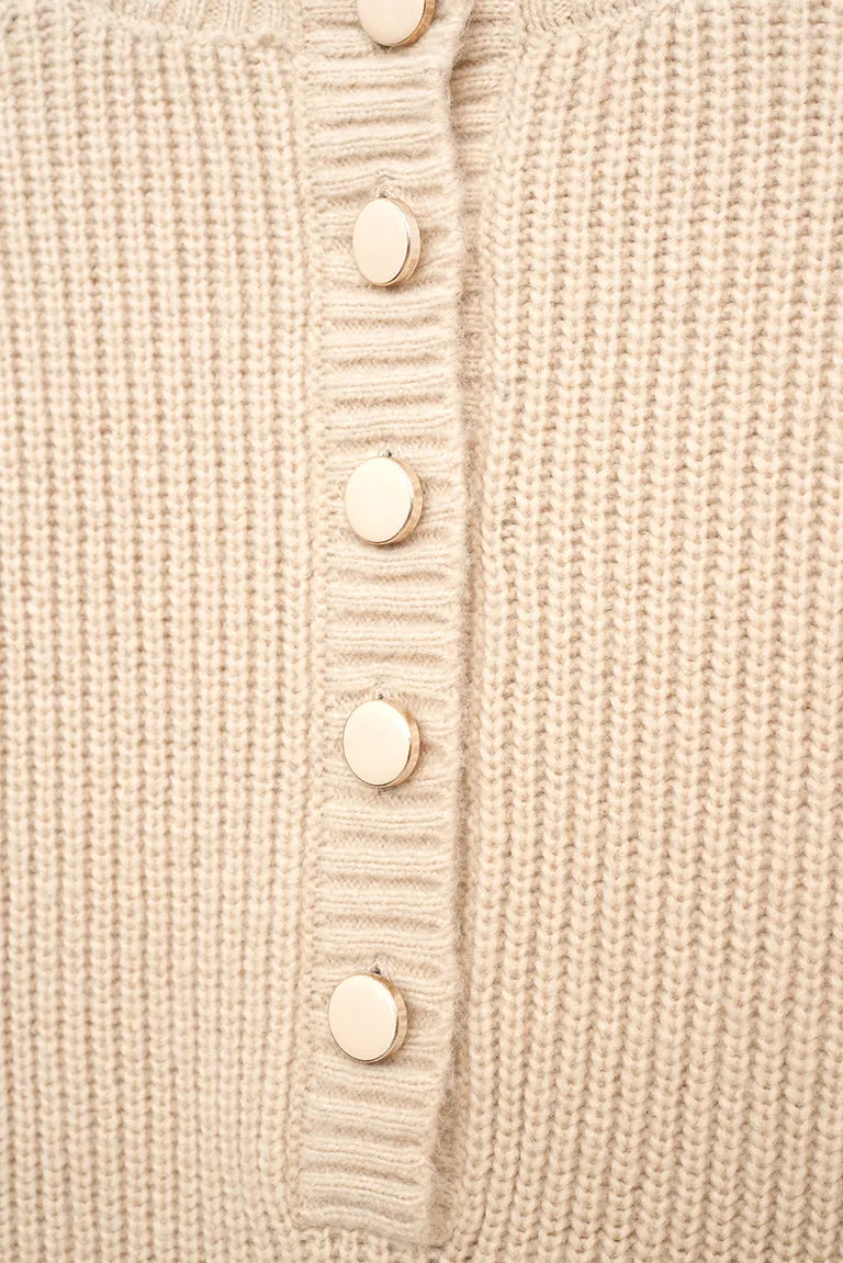 Jersey de punto botonadura delantera