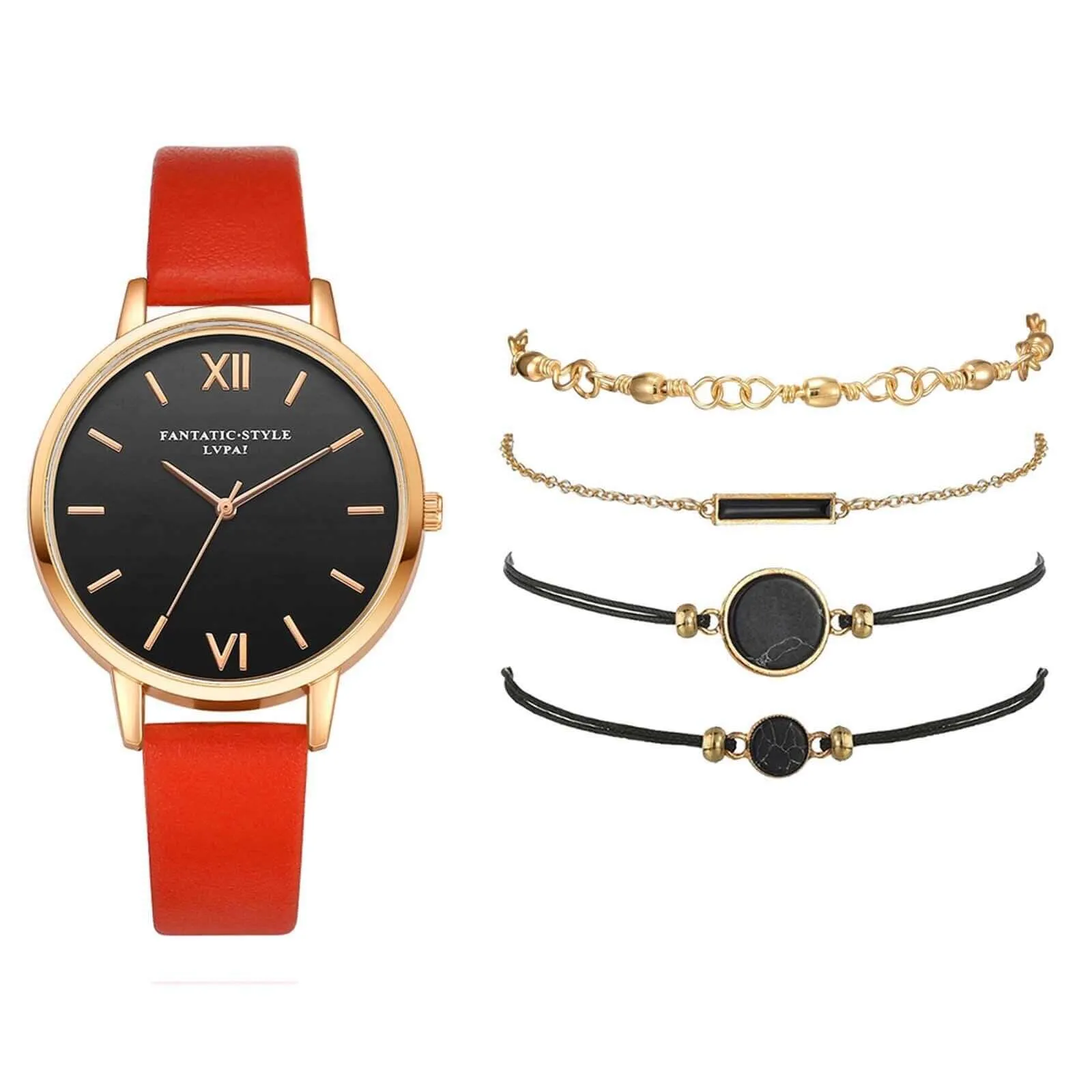 Luxury Bracelet Watch Set Ladies Quartz Watches For Women  Leather Casual WristWatch Clock Gift For Girlfriend Montre Femme F3
