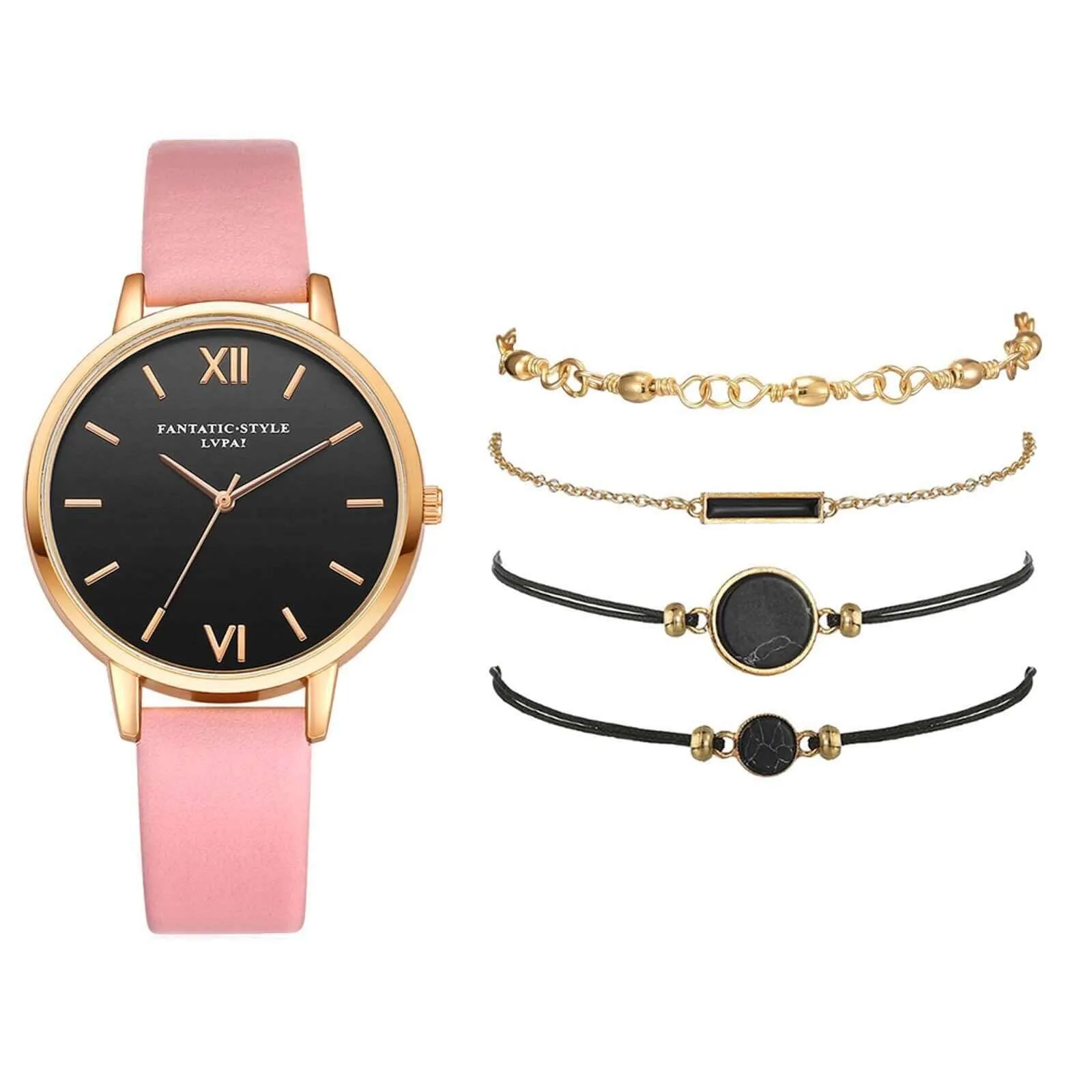 Luxury Bracelet Watch Set Ladies Quartz Watches For Women  Leather Casual WristWatch Clock Gift For Girlfriend Montre Femme F3
