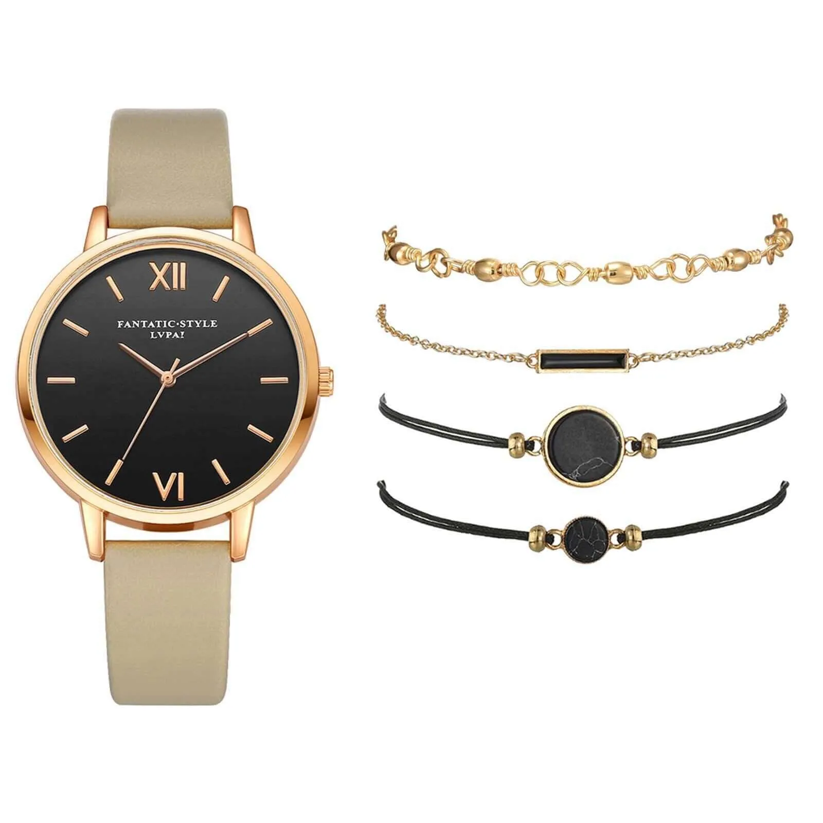 Luxury Bracelet Watch Set Ladies Quartz Watches For Women  Leather Casual WristWatch Clock Gift For Girlfriend Montre Femme F3