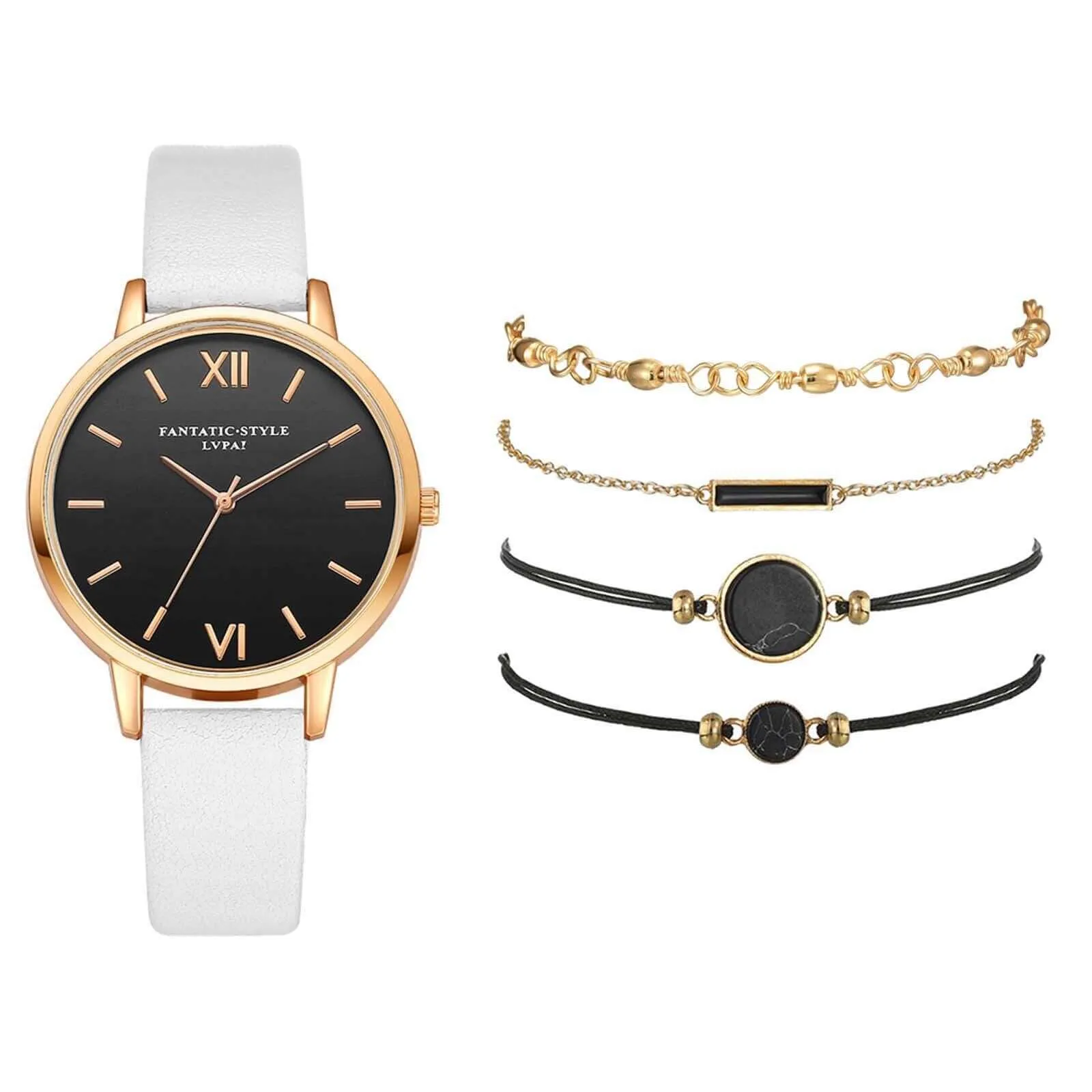 Luxury Bracelet Watch Set Ladies Quartz Watches For Women  Leather Casual WristWatch Clock Gift For Girlfriend Montre Femme F3