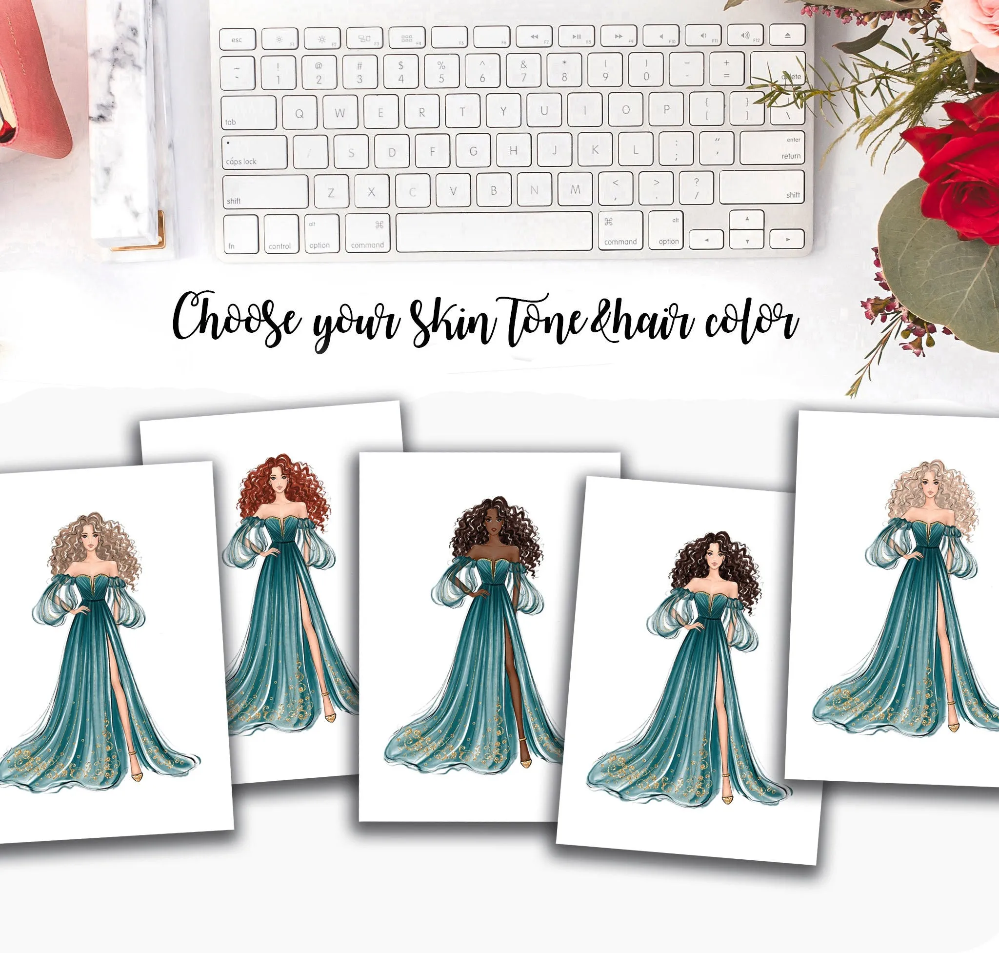 Merida fashion princess art print fashion illustration