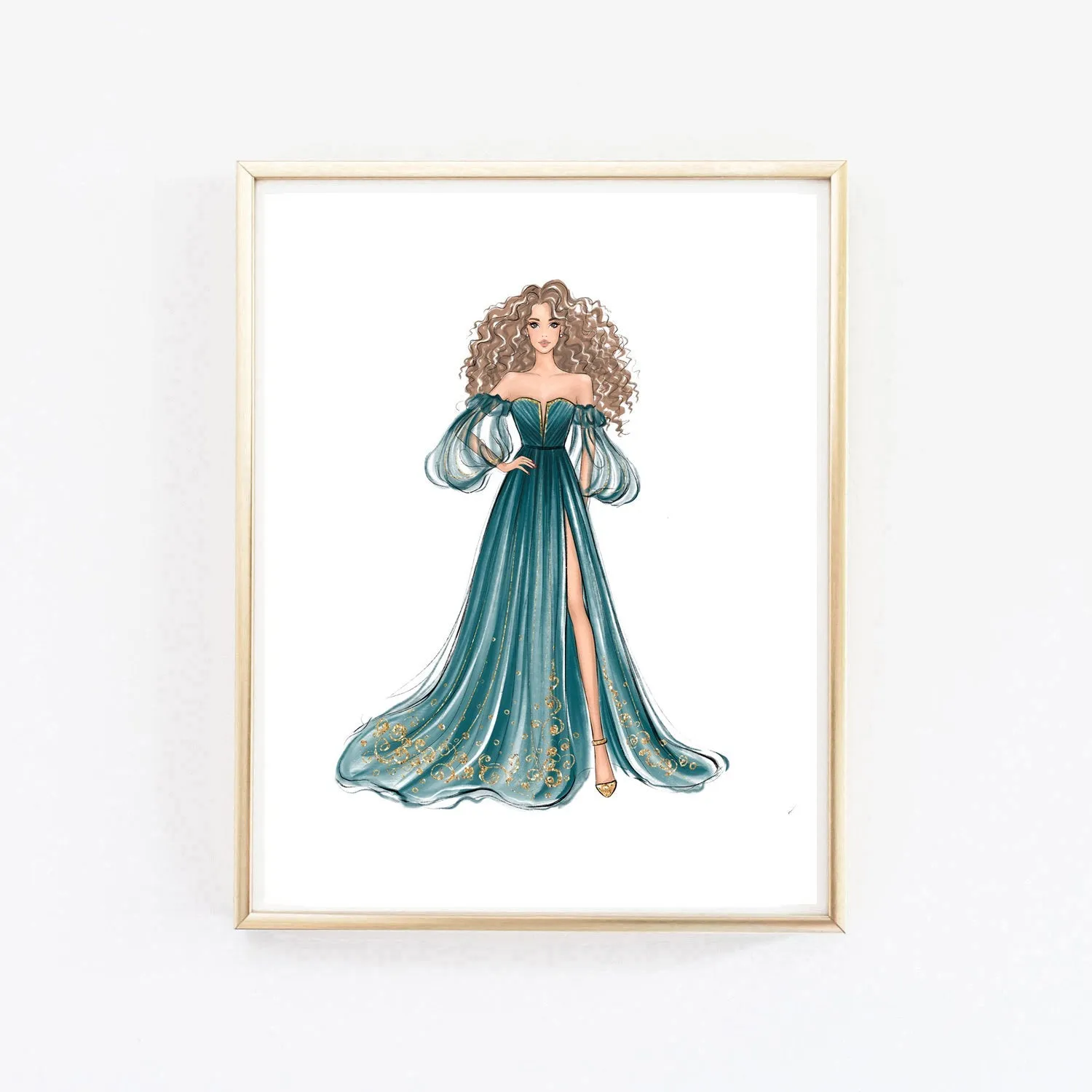 Merida fashion princess art print fashion illustration