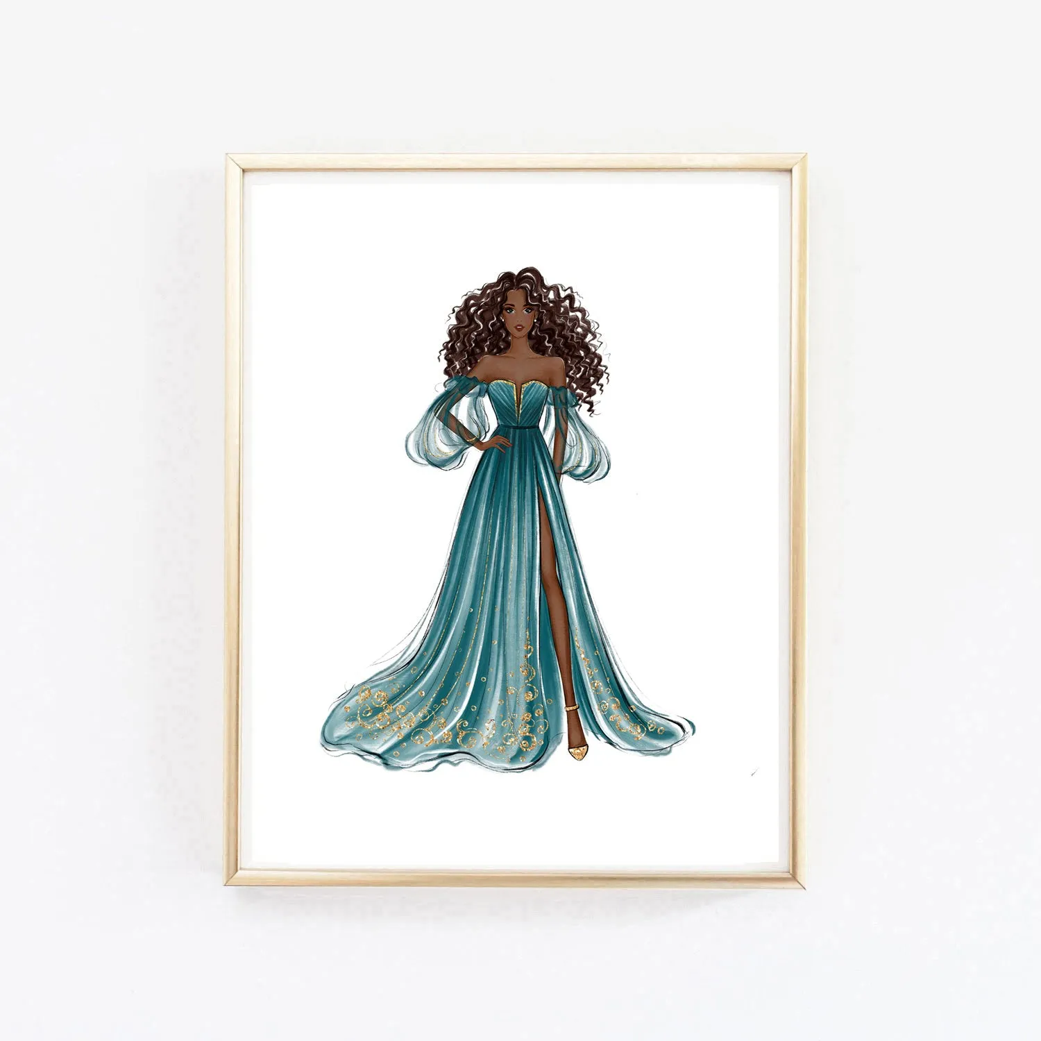Merida fashion princess art print fashion illustration