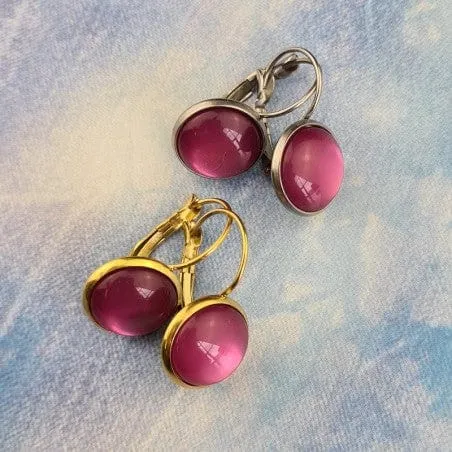 Øredobber dots - crocus pink