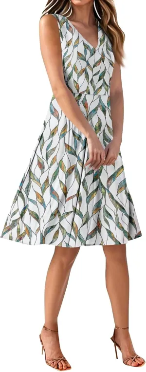 Summer Dresses for Women Casual Flowy Elegant Wedding Dress Ruffle Sleeveless Floral Dresses Sexy Midi Chiffon Dress