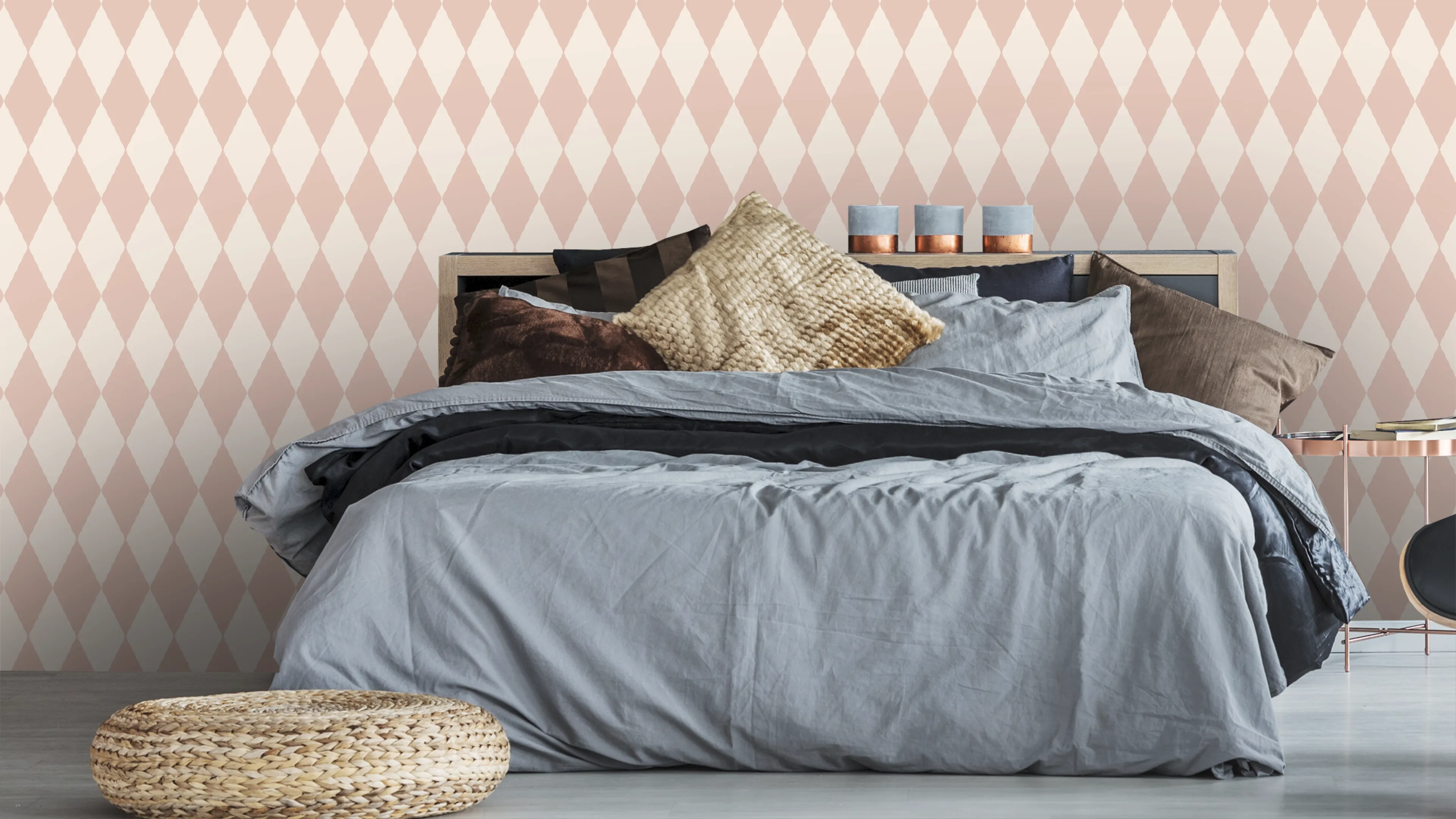 Wavy Diamond - Dusty Pink