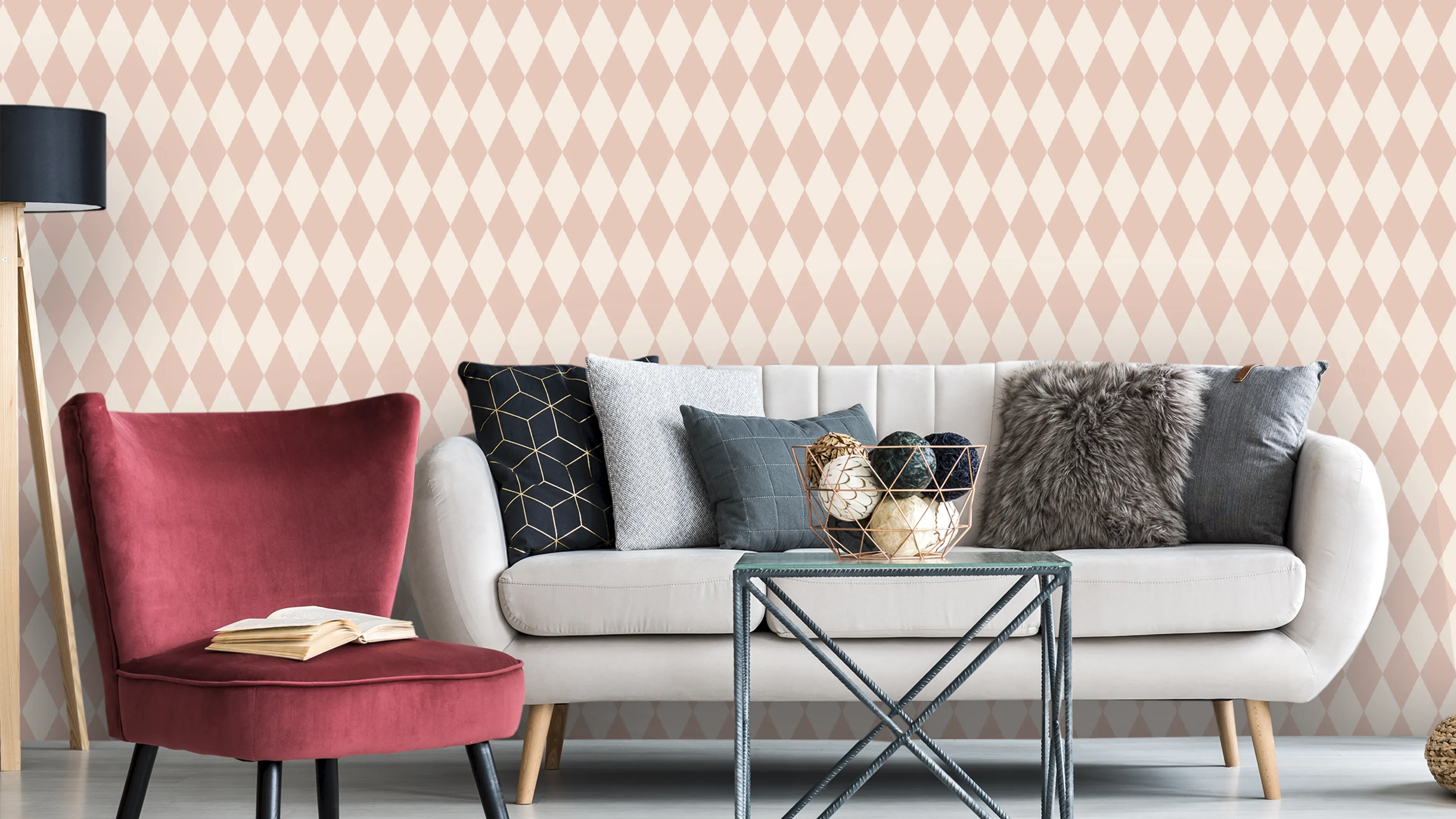 Wavy Diamond - Dusty Pink